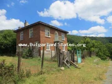 Bulgarian properties.Two-storey house is for sale with amazing view to the Strandja Mountain in the village of Kosti, 25 km away from the town of Tsarevo and the sea coast.