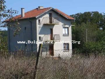 Three-storey house for sale is located in the village of Izvorishte, 20 km from Bourgas, Bulgaria.