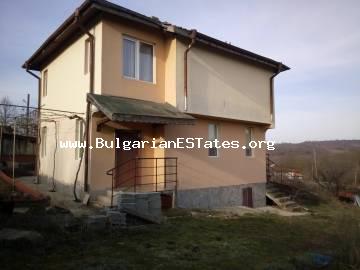 Нова двуетажна къща за продажба в село Проход, на 40 км от град Бургас и 12 км от град Средец.