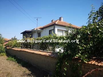 Two-storey house is for sale in the village of Tenevo, 15 km from the city of Yambol and 115 km from the sea and the city of Burgas.