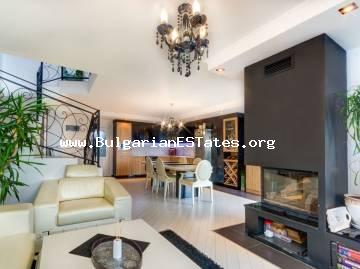 A new three-storey house is for sale in a small complex, just 3 km from the town of Aheloy and the sea.