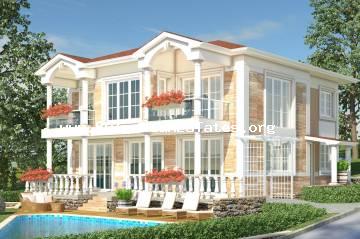 Buy a luxury house according to your chosen project in the House Garden complex, two kilometers from the beach and Sunny Beach, with sea views.