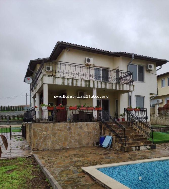 Buy a new two-storey house with a swimming pool in the village of Laka, 13 km from Burgas and 10 km from Pomorie.