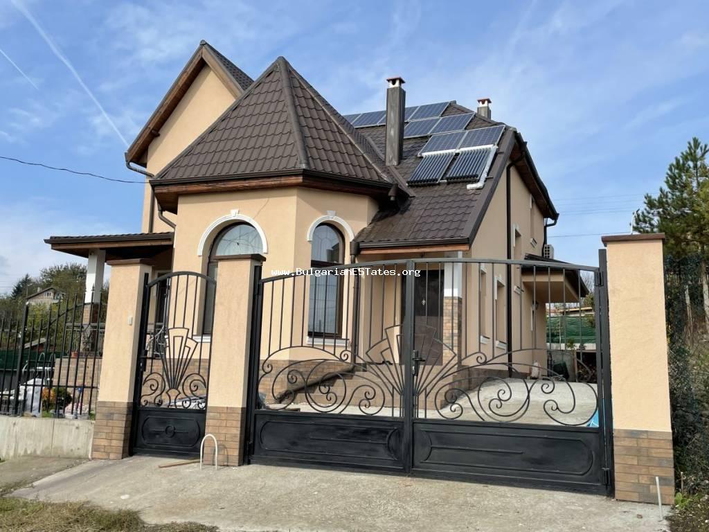 Sale of a luxury two-storey house in the village of Dimchevo, only 12 km from the sea, 15 km from the city of Burgas and 1 km from the dam Mandra.