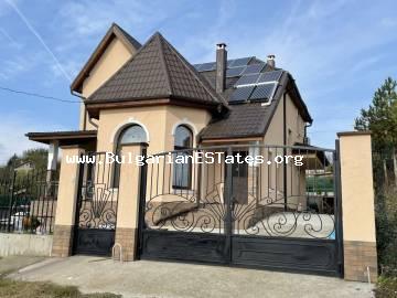 Sale of a luxury two-storey house in the village of Dimchevo, only 12 km from the sea, 15 km from the city of Burgas and 1 km from the dam Mandra.
