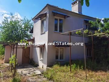 A renovated two-storey house in the village of Zornitsa, only 50 km from the city of Burgas and the sea. Buy property in Bulgaria.